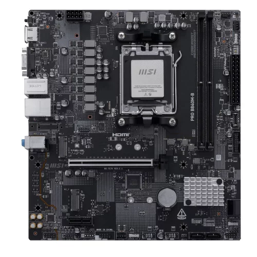 Материнская плата MSI PRO B840M-B B840, AM5, 2*DDR5, 1*PCIEx16, 1*PCIEx1, 2*M.2, 1*TypeC, 6*USB3.2Gen1, 6*USB2.0, 4*SATA3.0, 2.5G, VGA, HDMI, ATX, RTL фото 2