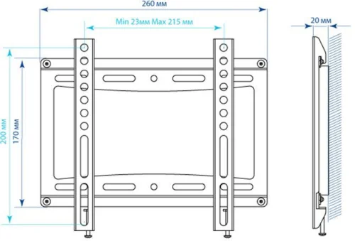 Кронштейн для телевизора Kromax IDEAL-5 белый 15-47 макс.35кг настенный фиксированный (26021)