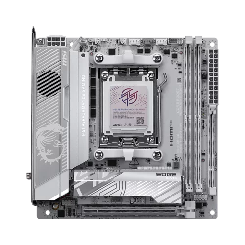 Материнская плата MSI MPG X870I EDGE TI EVO WIFI X870, AM5, 2*DDR5, 1*PCIEx16, 1*M.2, 2*TypeC, 5*USB3.2Gen2, 2*USB3.2Gen1, 2*USB2.0, 2*SATA3.0, 5G, 2*Type-C(DP), HDMI, ITX, RTL фото 2