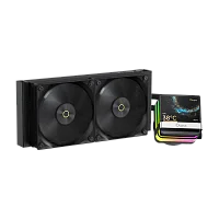 Система водяного охлаждения Ocypus Sigma L24 PRO BK, 240mm, LCD Pump, 2x120mm FDB fans, LGA115X/1200/1700/18XX, AM4/AM5