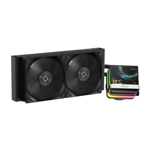 Система водяного охлаждения Ocypus Sigma L24 PRO BK, 240mm, LCD Pump, 2x120mm FDB fans, LGA115X/1200/1700/18XX, AM4/AM5