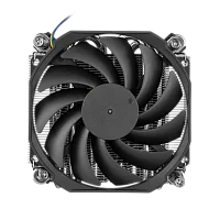 Кулер для процессора Компьютер CPU Cooler Foxline DB32i (125W, 4-pin PWM, 32mm, Al/Cu, 4x6mm, 1x90mm, 41.46CFM, 33dBA, 3400RPM, S: 1851/1700/1200/115X, Black)