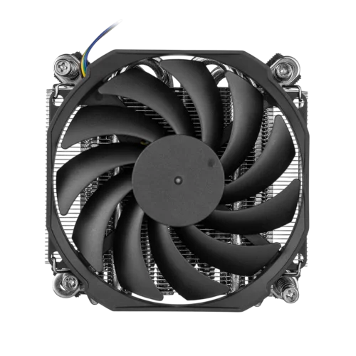 Кулер для процессора Компьютер CPU Cooler Foxline DB32i (125W, 4-pin PWM, 32mm, Al/Cu, 4x6mm, 1x90mm, 41.46CFM, 33dBA, 3400RPM, S: 1851/1700/1200/115X, Black)