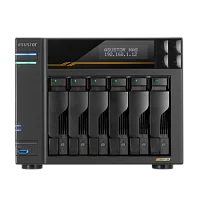 сетевое хранилище ASUSTOR AS6806T 6-Bay NAS/AMD Ryzen V3C14 2,3GHz/16GB DDR5, noHDD(HDD,SSD)/2x5,2х10,Gbe(LAN)/3xUSB3.2,Type-C; 90IX01T6-BW3S00