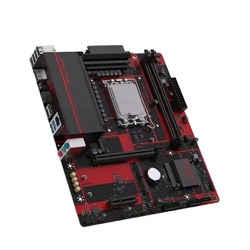 Материнская плата MAXSUN MS-B760M I-CAFE (MS-B760M I-CAFE) Материнская плата MAXSUN MS-B760M I-CAFE (Socket 1700, mATX, 2*DDR5(96Gb), DP/HDMI, 2*SATA3, 3*M.2, 1*PCIEx16/1*PCIEx4, 6*USB 2.0, 2*USB 3.2 Gen1, LAN 1*2,5G, ARGB, black-red, RTL) фото 2