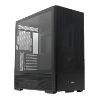 Корпус без блока питания/ Case HSPD M712, Mesh Mid Tower, Black, TG, 0.6 SPCC, no fans, E-ATX, ATX, mATX, mITX, 175/ 410/ 160mm, 2x2.5", 2x3.5", 7xPCI, 2xUSB-A 3.0, 476x225x455mm (M712-TGBK)