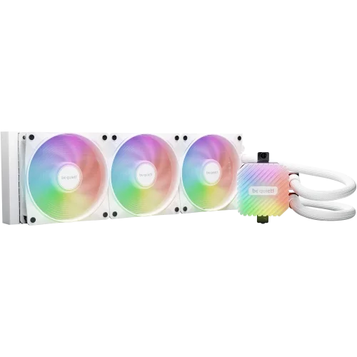 Водяное охлаждение для процессора/ Water Cooling System be quiet! LIGHT LOOP 360mm white (250W, 360mm, White, ARGB/ Fans: 3x120mm, 61.8CFM, 36.8dBA, 2100RPM/ Pump 2900RPM, Rad thickness 27mm/ S: 1851, (BW023)