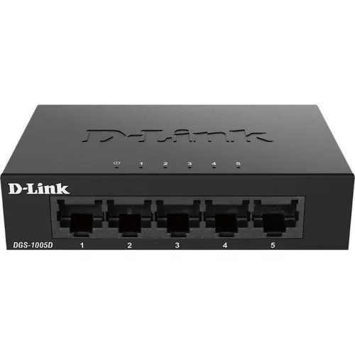 Коммутатор/ Unmanaged Switch 5x1000Base-T, metal case (DGS-1005D/J2A)
