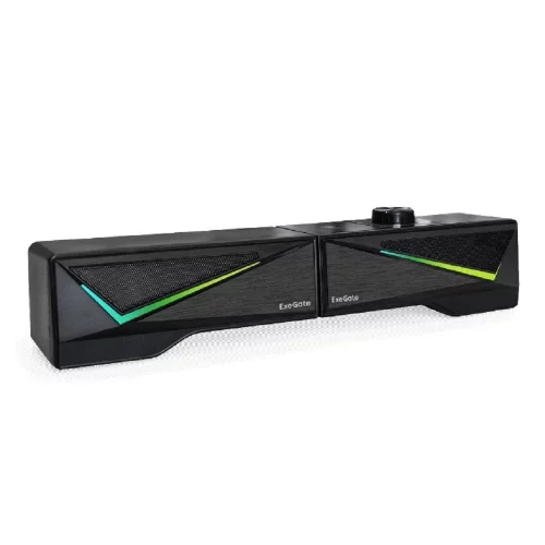 ExeGate Allegro 170 (питание USB, Bluetooth, 2х3Вт (6Вт RMS), 60-20000Гц, цвет черный, RGB подсветка, с возможностью трансформации в саундбар, Color Box) (EX289691RUS)