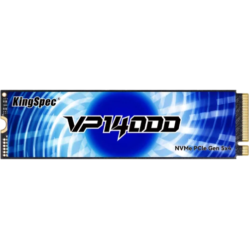 Твердотельный накопитель/ Kingspec SSD VP14000 2280, 2048GB, M.2(22x80mm), NVMe, PCIe 5.0 x4, 3D TLC, R/ W 14000/ 13000MB/ s, IOPs 1 148 000/ 1 083 000, TBW 1200, DWPD 0.5 (3 года) (VP14000-2TB 2280)