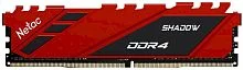 Модуль памяти DDR 4 DIMM 8Gb PC28800, 3600Mhz, Netac Shadow NTSDD4P36SP-08R C18 Red, с радиатором