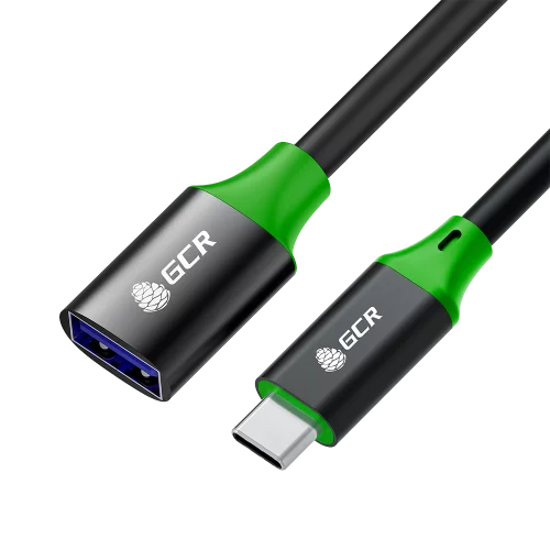 GCR Кабель переходник 0.5m USB 3.0 (USB 3.2 Gen 1) 0.5m, CM/AF, 5 Гбит/с, черный, GCR-56721