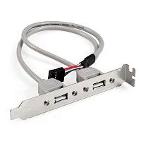 Exegate EX298294RUS Планка портов в корпус 2xUSB2.0 ExeGate BrctUSB2-2A (USB 2.0 9pin (IDC 9pin F) --] 2x USB 2.0 Af, кабель 20см)