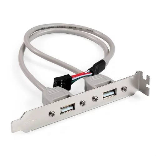 Exegate EX298294RUS Планка портов в корпус 2xUSB2.0 ExeGate BrctUSB2-2A (USB 2.0 9pin (IDC 9pin F) --] 2x USB 2.0 Af, кабель 20см)