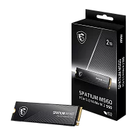 Твердотельный накопитель SSD MSI M.2 2280 2TB SPATIUM M560 Client SSD S78-440Q940-P83, PCIe Gen4x4 with NVMe, 3D TLC, R/ W 4900/ 4400
