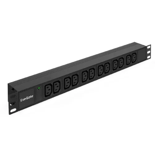 Exegate EX280865RUS Блок розеток ExeGate ServerPro PDU-19H007 Al-12C13-C20, 19,1U,алюм, 12 IEC 320 C13, С20