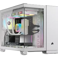 Корпус без блока питания/ Case Corsair iCUE LINK 2500X RGB, Midi-Tower, TG, 2x120mm RGB, 2xUSB-A 3.2, 1xUSB 3.2 Type-C, mATX, mITX White (CC-9011268-WW)
