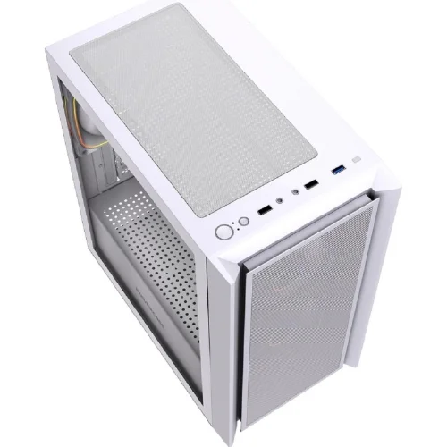 Powercase Корпус Mistral SM03 ARGB, Tempered Glass, 3x120mm ARGB PWM fans, белый, mATX (CMMSM03W-A3) фото 3