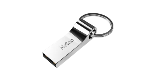Флеш Диск Netac U275 64Gb [NT03U275N-064G-20SL], USB2.0, с кольцом, металлическая