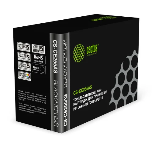 Картридж лазерный Cactus CS-CE255AS CE255A черный (6000стр.) для HP LJ P3011/P3015 фото 5