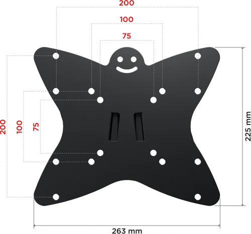 Кронштейн для телевизора Holder LCDS-5038 металлик 20-37 макс.30кг настенный поворот и наклон (LCDS-5038 METALLIC) фото 8