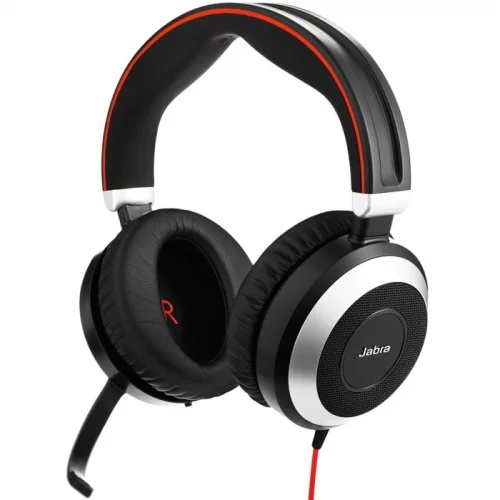 Гарнитура Jabra Evolve 80, Wired, UC Stereo, USB, Mini jack 3,5 mm, 1.2 m (7899-829-209)