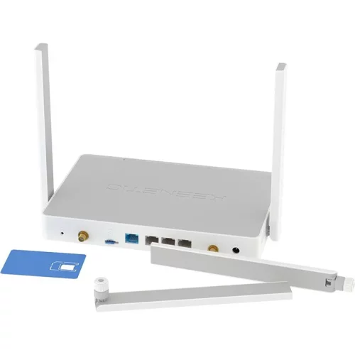 Маршрутизатор/ Keenetic Hero 4G+ Гигабитный интернет-центр с модемом 4G+, Mesh Wi-Fi 6 AX1800, 4-портовым Smart-коммутатором и многофункционал (KEENETIC HERO 4G+ (KN-2311))