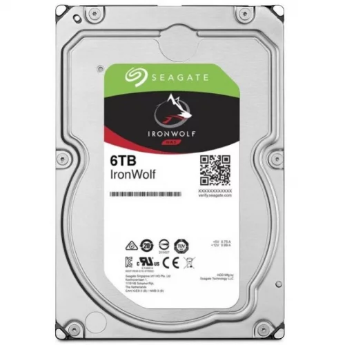 Жесткий диск/ HDD Seagate SATA3 6Tb IronWolf NAS 5400 256Mb 1 year warranty (ST6000VN001)