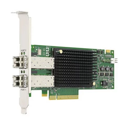 Emulex LPe31002-M6 bulk Gen 6 (16GFC), 2-port, 16Gb/ s, PCIe Gen3 x8, трансиверы установлены, LP+FH brackets, OEM (LPE31002-M6 BULK)