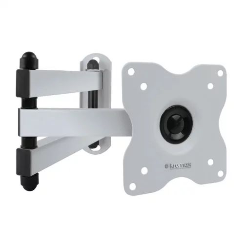 Кронштейн Kromax DIX-15 настенный для LED/LCD TV 15-28, наклон ±15°, поворот 180°, вращение ±5°, max VESA 100x100, от стены 48-377мм, max 30 кг, белый (20224)