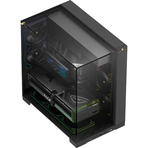 Корпус без блока питания/ Case Thermalright A70, Midi-Tower, TG, no fans, 2xUSB-A 3.0, 1xUSB Type-C, ATX, mATX, mITX Black (TR-A70)