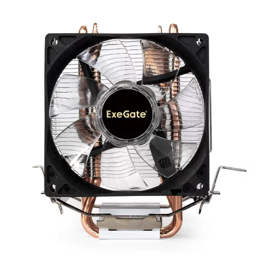 Exegate EX286297RUS Кулер ExeGate Wizard EXX200-PWM.BLUE (Al+Copper, 2 тепл.трубки, LGA775/ 1150/ 1151/ 1155/ 1156/ 1200/ 1700/ AM2/ AM2+/ AM3/ AM3+/ AM4/ FM1/ FM2/ 754/ 939/ 940, TDP 80W, Fan 90mm, PWM, 800-2400RPM фото 3