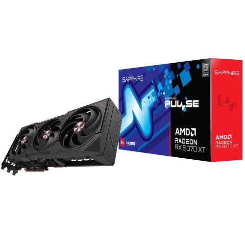 Видеокарта Sapphire RX9070XT PULSE 16GB GDDR6 256bit 2xDP 2xHDMI 3FAN RTL (11348-03-20G)