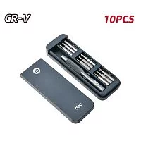 Набор прецизионных отверток Deli DL241010J (отвертка + 9 бит), сталь Cr-V