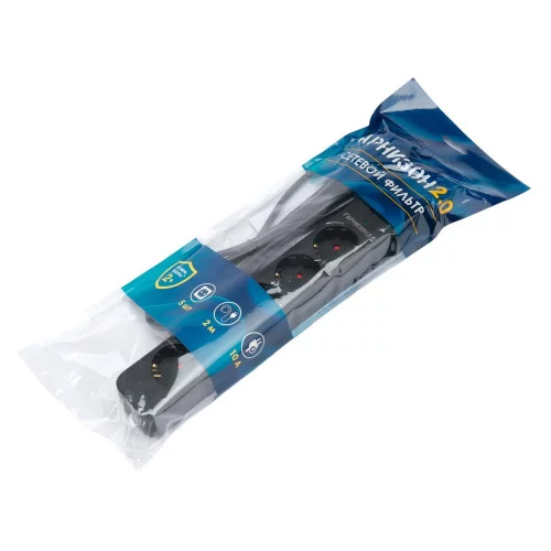 Гарнизон Сетевой фильтр 2.0 EPS-5-B-2 5р, 10А, 2м, ур.защиты 2+, черный, пакет (21441) фото 3