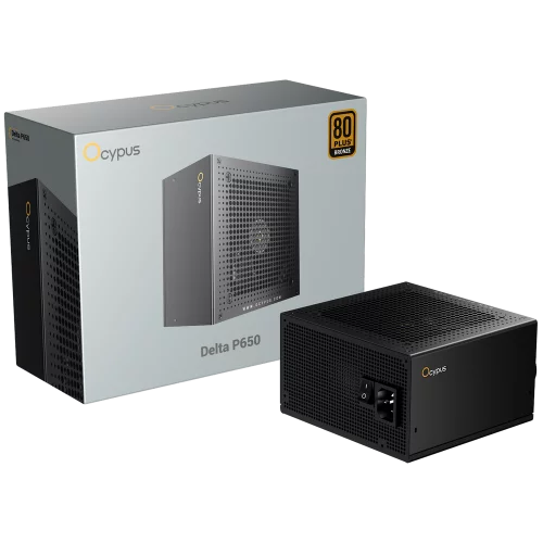 Блок питания 650W Ocypus Delta P650 (ATX, 80+ Bronze, APFC, 20+4 pin, 120mm fan, PCI-E 6+2Px3, 8xSATA) (Delta-P650-B1FDBK024X-EU)