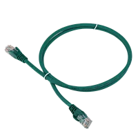 Патч-корд RJ45 - RJ45, 4 пары, UTP, категория 5е, 0.3 м, зеленый, LSZH, LANMASTER LAN-PC45/U5E-0.3-GN