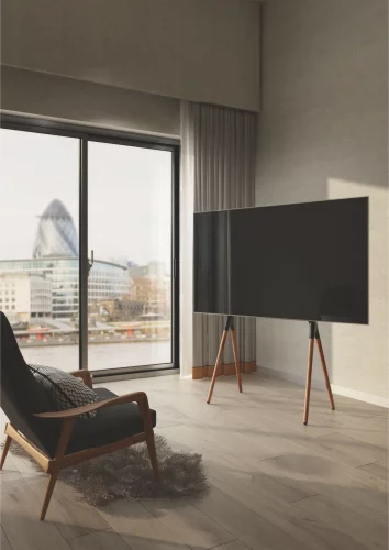 Подставка для телевизора Cactus CS-ST1247BKWN черный/орех 49-70 макс.40кг напольный фото 11