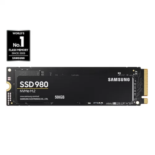 Твердотельные накопители/ Samsung SSD 980, 500GB, M.2(22x80mm), NVMe 1.4, PCIe 3.0 x4, 3-bit MLC, R/W 3100/2600MB/s, IOPs 400 000/470 000, TBW 300, DWPD 0.33 (12 мес.) (MZ-V8V500BW) фото 2