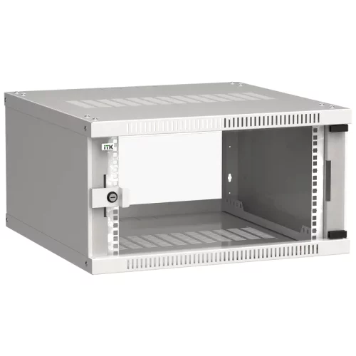 ITK Шкаф LINEA WE 6U 600x600мм дверь стекло серый (LWE3-06U66-GF)