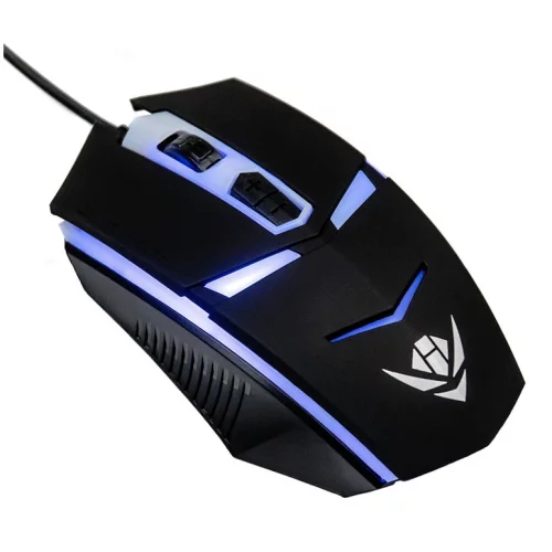 Мышь MOG-02U Nakatomi Gaming mouse - игровая, 4 кнопки + ролик, 7-ми цветная подсветка, USB, черная