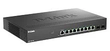 Коммутатор D-Link Управляемый L2 коммутатор, 8x2.5GBase-T, 2x10GBase-X SFP+, защита от статического электричества до 6 кВ, CLI, консольный порт RJ-45 (DMS-1250-10S/A1A/6KV)