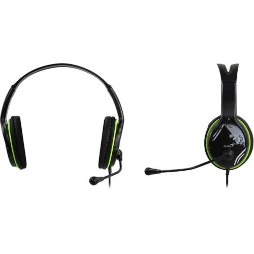 Гарнитура проводная для Компьютер Genius HS-400A / регулируемое оголовье/ регулировка громкости/ гибкий микрофон/ подключение 2х3.5мм + переходник на 1х3.5мм/ каб (31710031400)