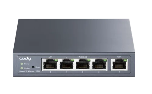 Маршрутизатор/ Gigabit Multi-WAN VPN Router, 1 GbE WAN, 1GbE LAN, 3 Configurable WAN/ LAN, Load balancing, Link Backup, Zerotier/ Wireguard/ OpenVPN/ IPSec/ L2TP/ PPTP VPN Server and Client, Zerotier, I (R700) (R700#OCS)