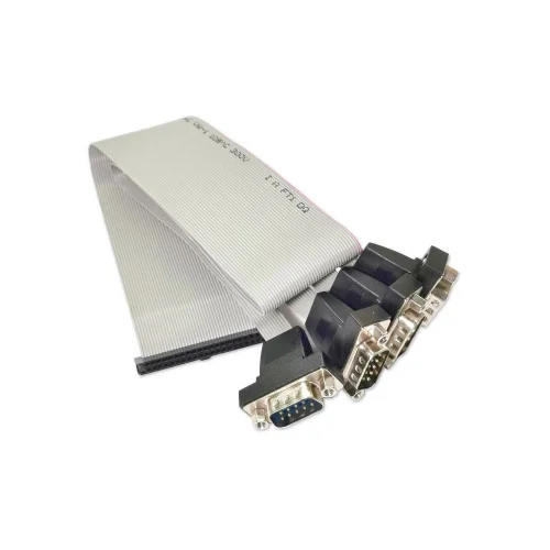Кабель Advantech 1700000447 F на 4 порта СОМ RS-232, ПВХ, IDC 40P-2.0 - 4xRS-232 D-SUB 9P (M), изоляция 5 В Advantech F Cable IDE#2 40P-2.0/ D-SUB 9P(M)*4 45cm ('1700000447)