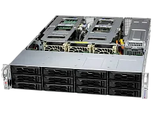 Серверная платформа/ SYS-621C-TN12R (bundle10): 2U / 2x LGA-4677 / 16x DDR5 RDIMM / 12x 3.5/2.5 NVMe/SATA/SAS / 2x PCIe 5.0 x16 FHHL / 4x PCIe 5.0 x8 FHHL / 2x PCIe 5.0 x4 NVMe M.2 / 1x 2-Port 1GbE R