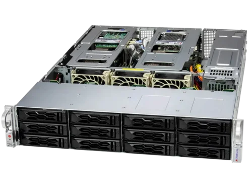 Серверная платформа/ SYS-621C-TN12R (bundle10): 2U / 2x LGA-4677 / 16x DDR5 RDIMM / 12x 3.5/2.5 NVMe/SATA/SAS / 2x PCIe 5.0 x16 FHHL / 4x PCIe 5.0 x8 FHHL / 2x PCIe 5.0 x4 NVMe M.2 / 1x 2-Port 1GbE R