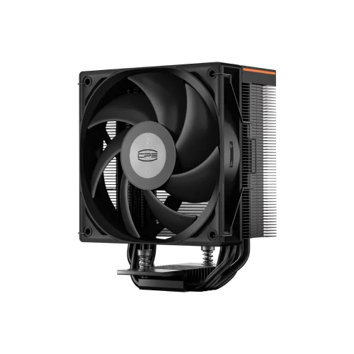 Кулер для процессора/ CPU Cooler PCCooler RT400 Digital BK (230W, 4-pin PWM, LED temp., 152mm, Al/Cu, 4x6mm, 1x120mm, 73.32CFM, 34.9dBA, 2200RPM, S: 1851/1700/1200/115X, AM5/AM4, black) фото 2
