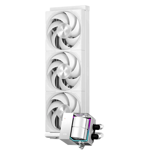 Система охлаждения/ Water Cooling System PCCooler DS360 Pro Digital WH (310W, 360mm, LED temp., White, Fans: 3x120mm, 66CFM, 34.3dBA, 2200RPM/ Pump height 85mm, 15dBA, 2600RPM, Rad thickness 27mm/ S: