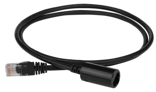 Удлинитель патч-корда UTP кат.5E, розетка RJ45 - вилка RJ-45, 0.5 м, черный (LAN-PCEXT/ U5E-0.5-BK) (LAN-PCEXT/U5E-0.5-BK)